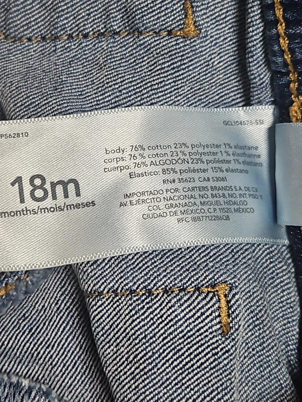 OshKosh B'gosh Light Blue & Carter's Dark Blue Denim Jeans DuoSize 18 Months